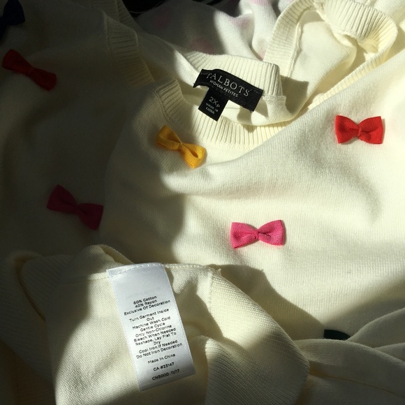 NWT Talbots Party Bow Blouse in Size 2X petite - Picture 6 of 8